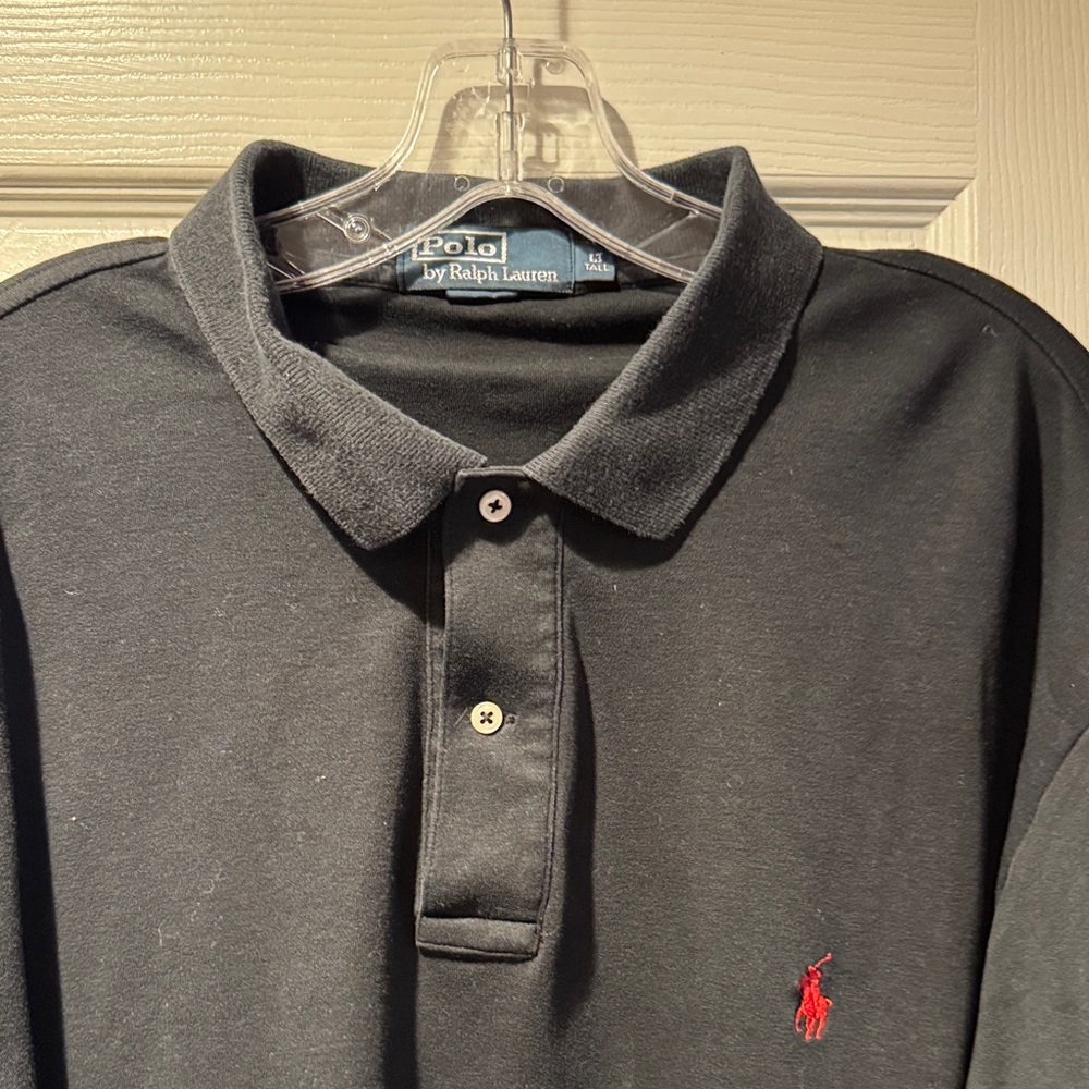 Polo by Ralph Lauren Black Polo with Red Pony Embroidery